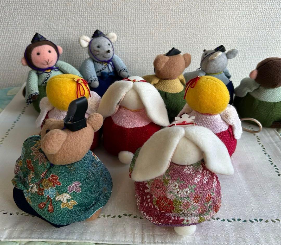ハンドメイドひな祭りぬいぐるみ10体セット