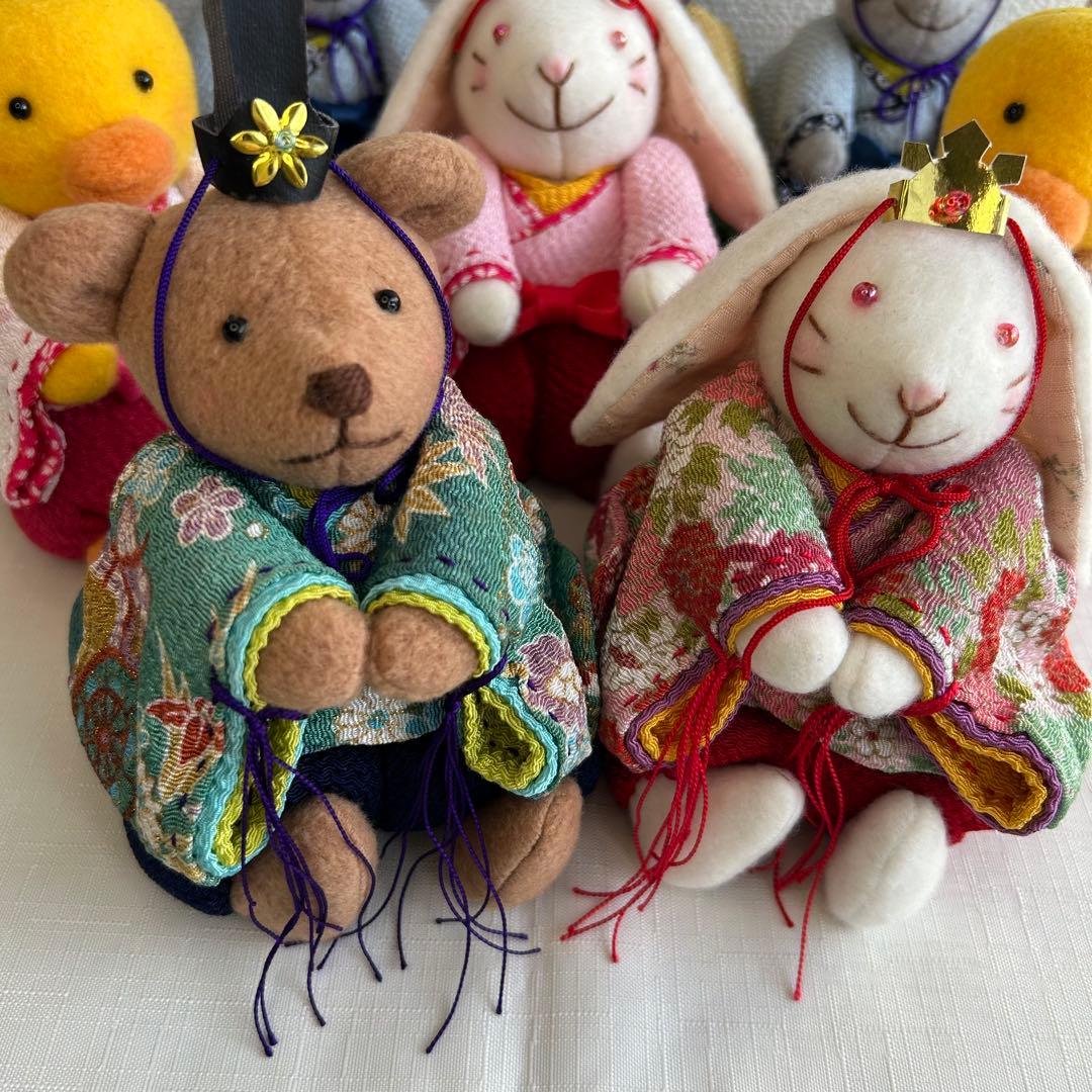 ハンドメイドひな祭りぬいぐるみ10体セット
