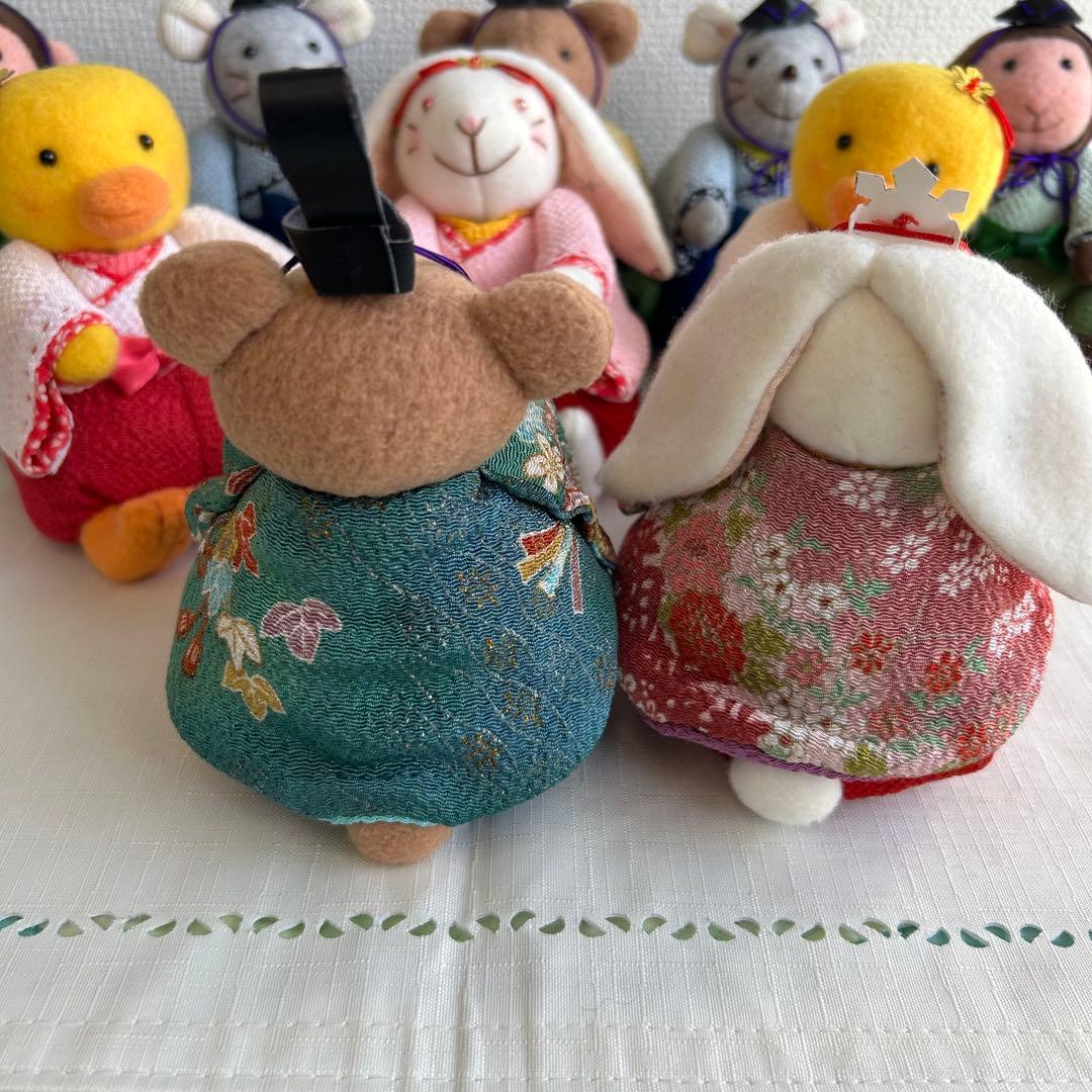 ハンドメイドひな祭りぬいぐるみ10体セット