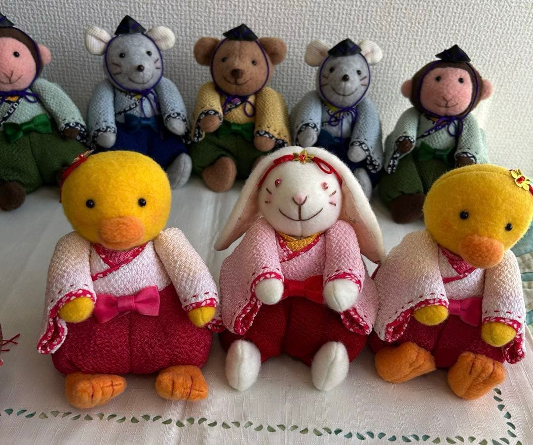 ハンドメイドひな祭りぬいぐるみ10体セット