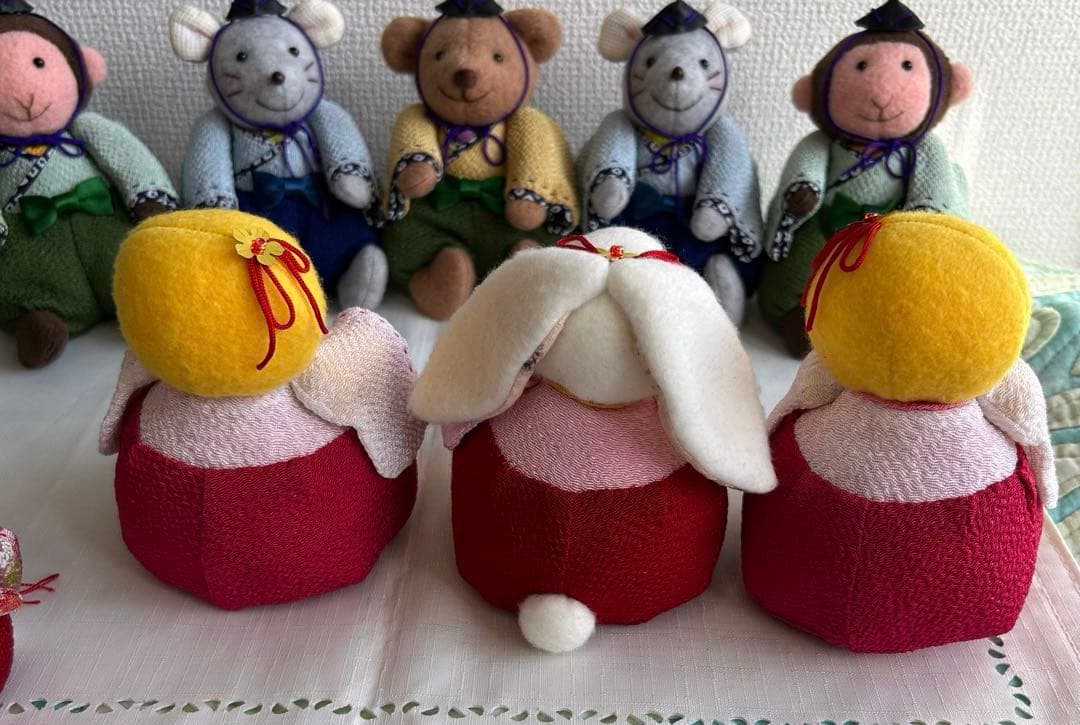 ハンドメイドひな祭りぬいぐるみ10体セット