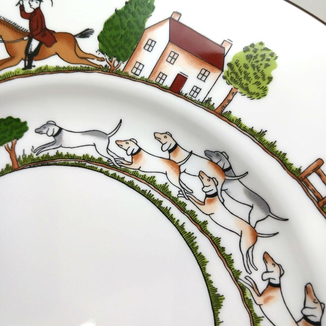 Y3333-4-5 ウェッジウッド ハンティングシーン プレート 直径27㎝