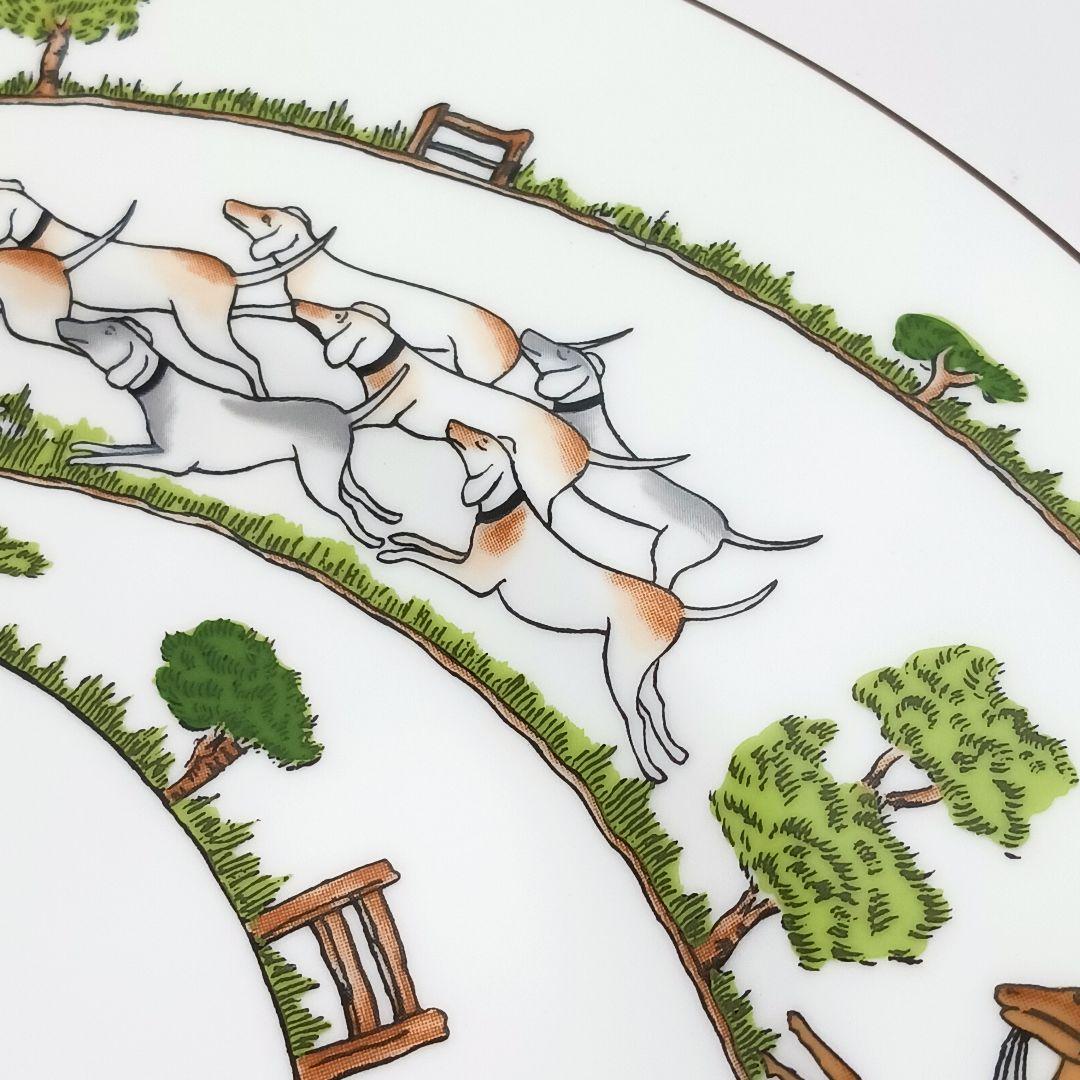 Y3333-4-5 ウェッジウッド ハンティングシーン プレート 直径27㎝