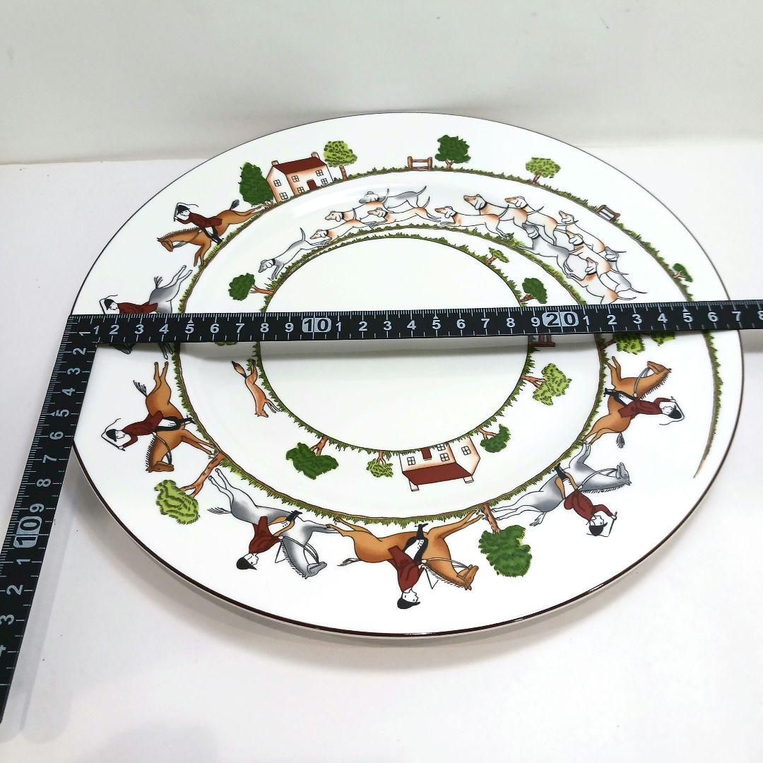 Y3333-4-5 ウェッジウッド ハンティングシーン プレート 直径27㎝