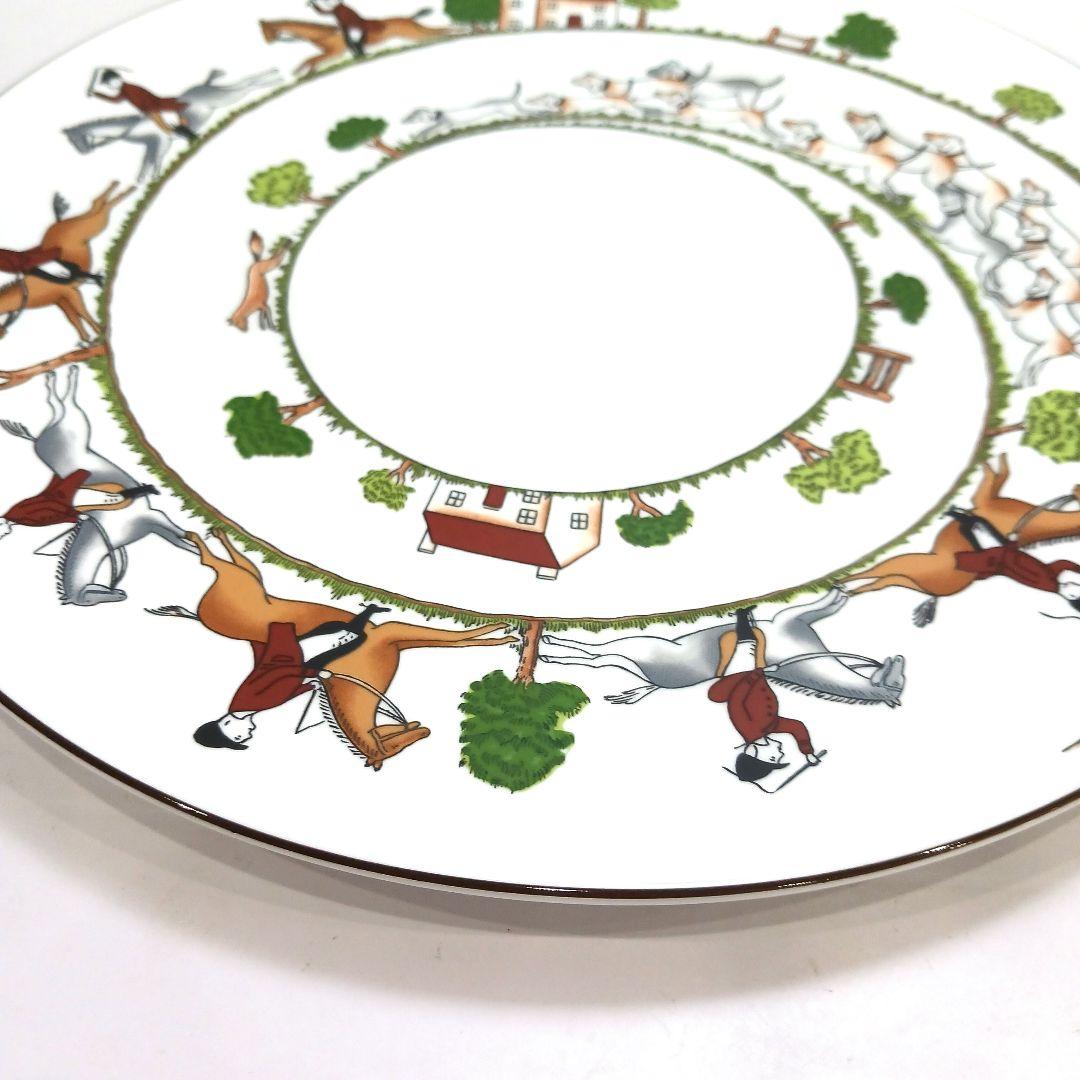 Y3333-4-5 ウェッジウッド ハンティングシーン プレート 直径27㎝