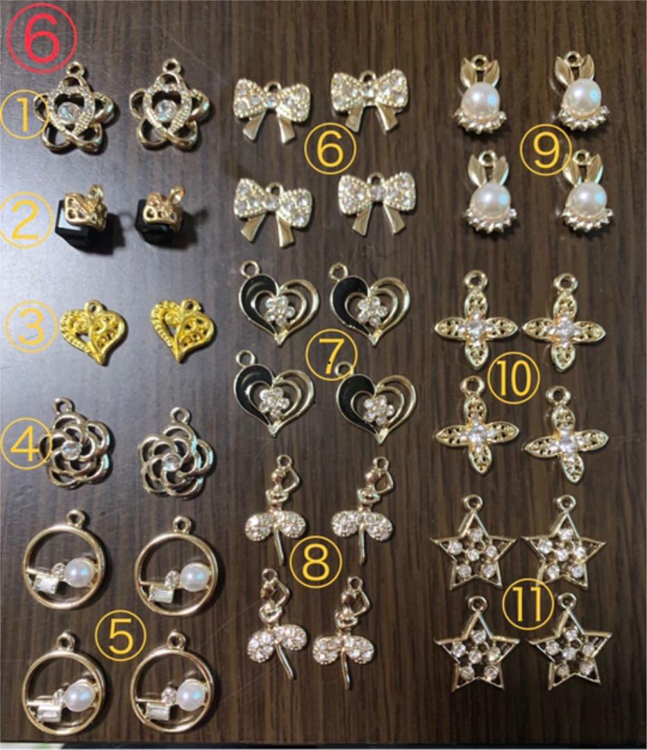 リングチャーム  リボンチャーム  イニシャルチャーム