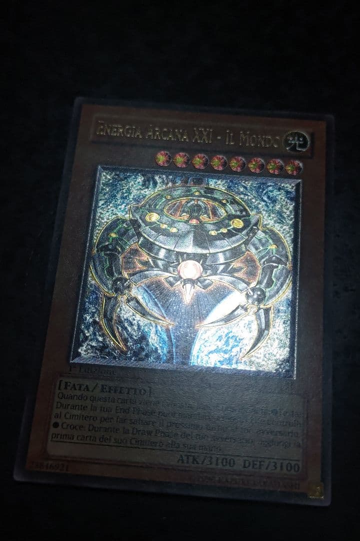 遊戯王　アルカナフォースXXI-THE WORLD　イタリア版アルティメットレア