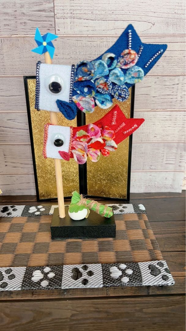 羊毛フェルト　トイプードル金太郎  端午の節句飾り