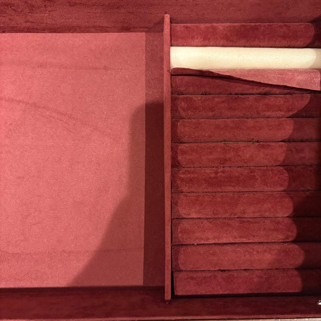 木製ジュエリーケース　ダークブラウン　アクセサリーケース　オルゴール