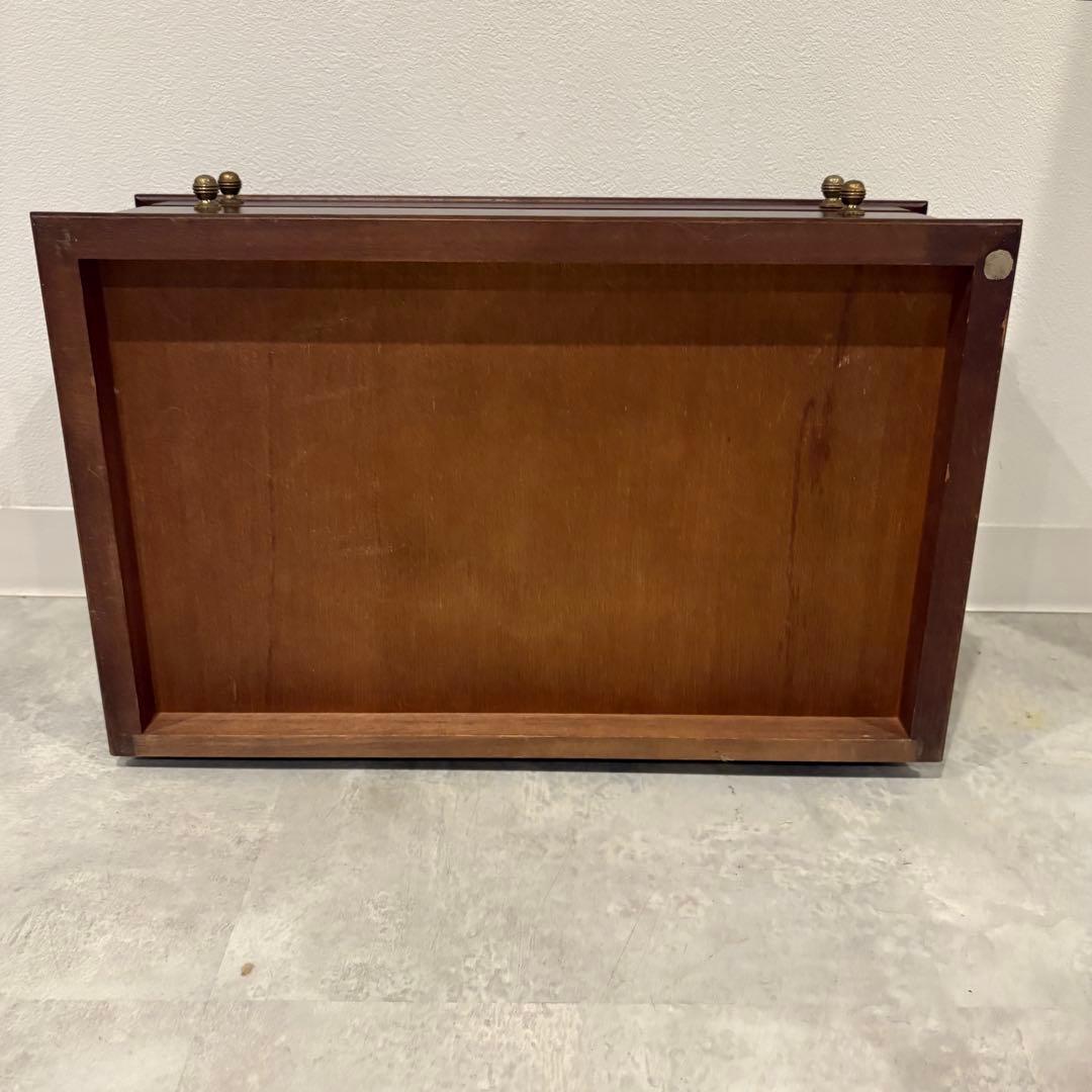 木製ジュエリーケース　ダークブラウン　アクセサリーケース　オルゴール