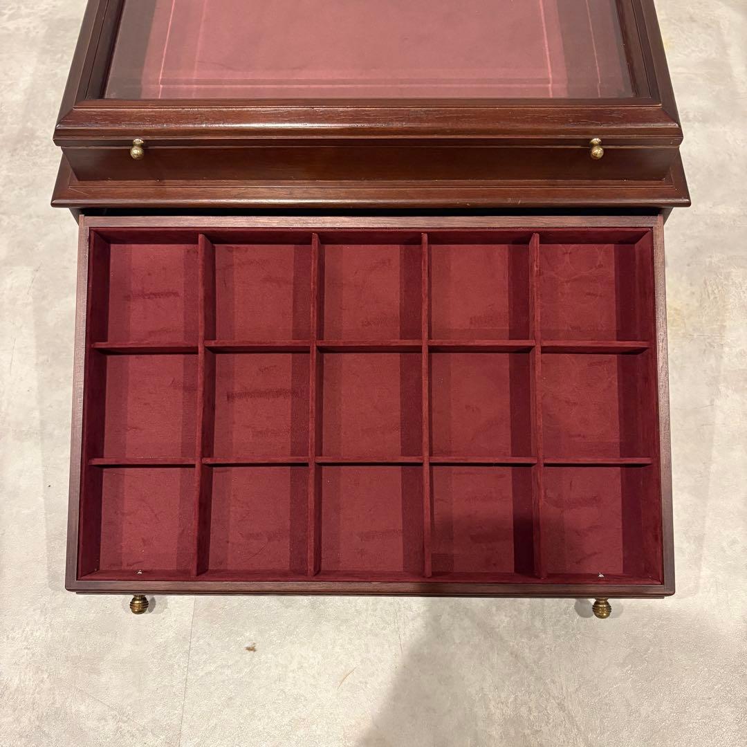 木製ジュエリーケース　ダークブラウン　アクセサリーケース　オルゴール