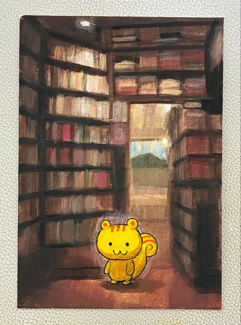 アクリル画合作　イワフネカナメ x モモ