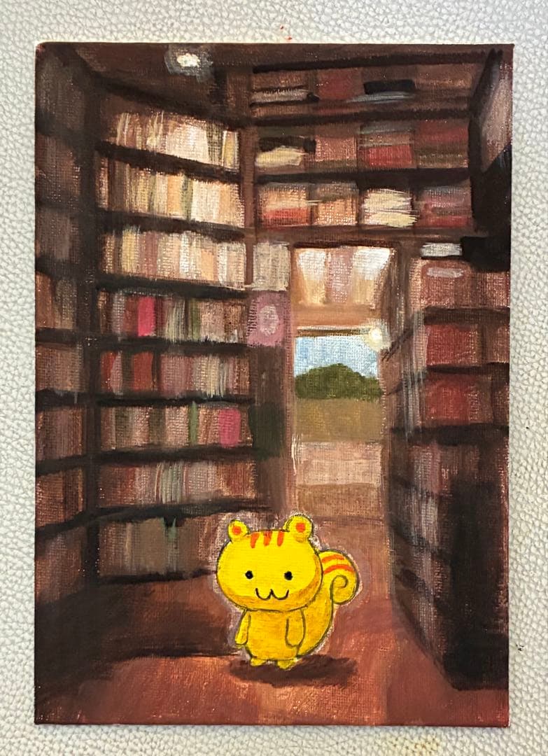 アクリル画合作　イワフネカナメ x モモ