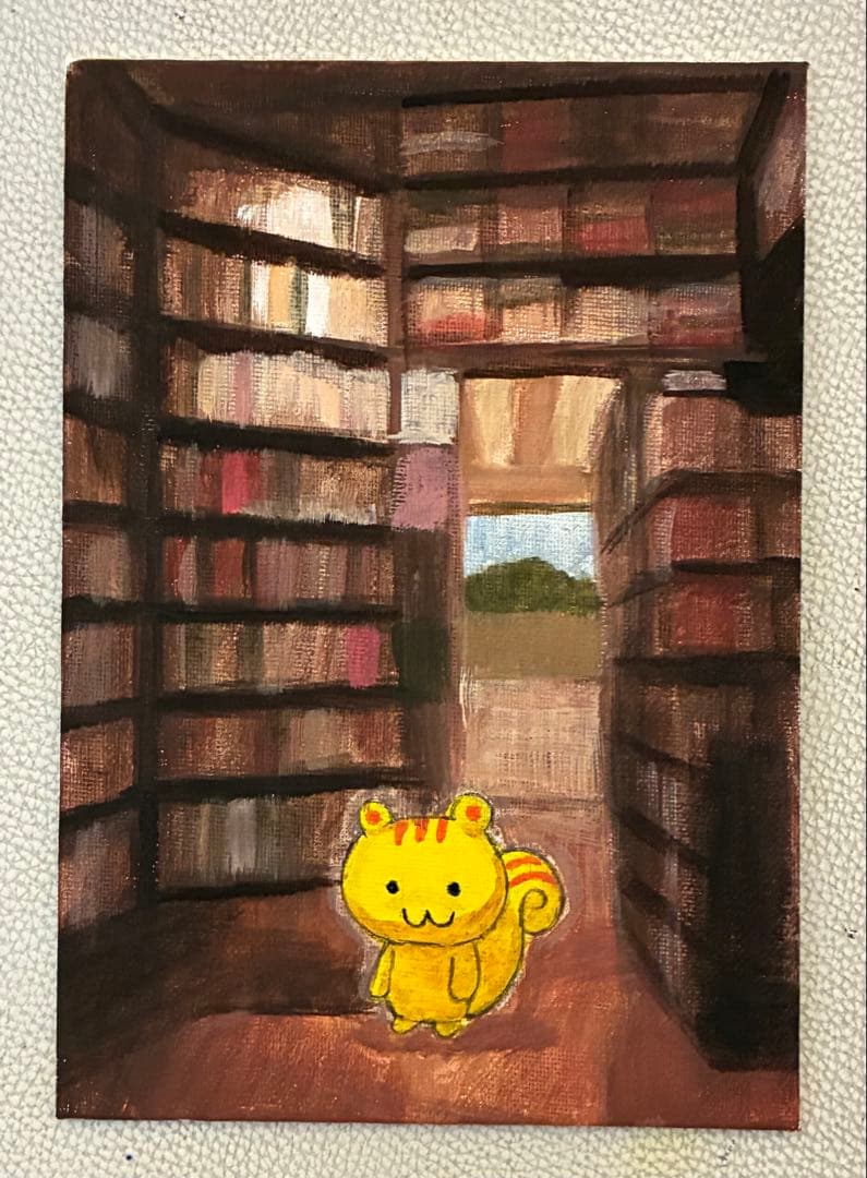 アクリル画合作　イワフネカナメ x モモ