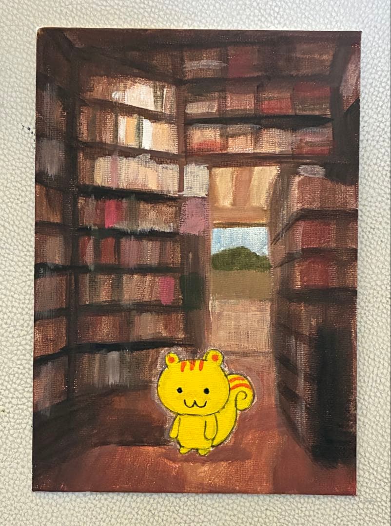 アクリル画合作　イワフネカナメ x モモ