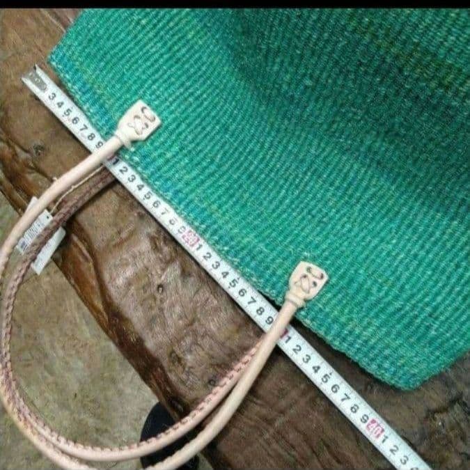 アフリカ　ケニア　新品　サイザル麻バック　Green　L