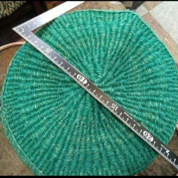 アフリカ　ケニア　新品　サイザル麻バック　Green　L