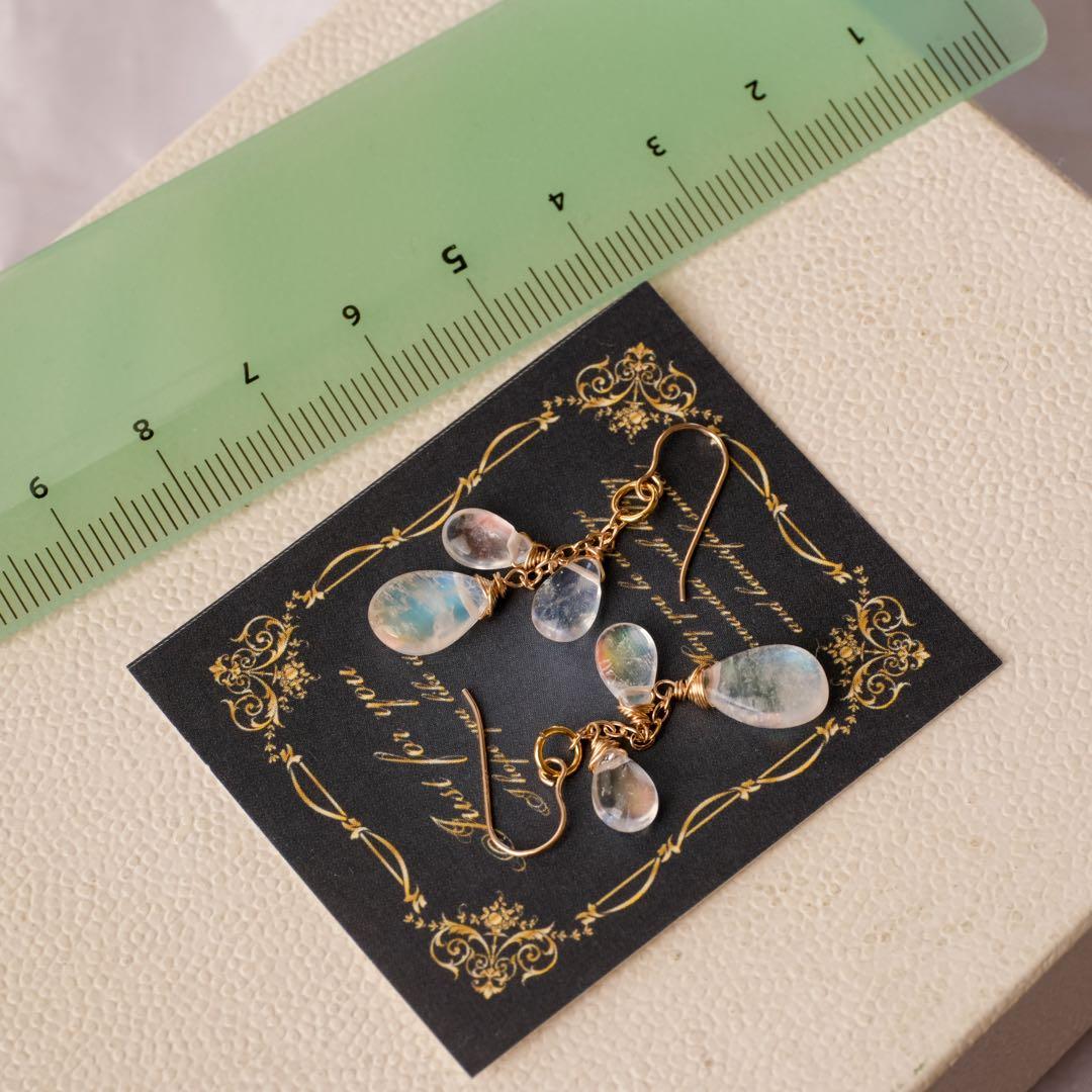 14kgfアンデシンラブラドライト ピアス/イヤリング