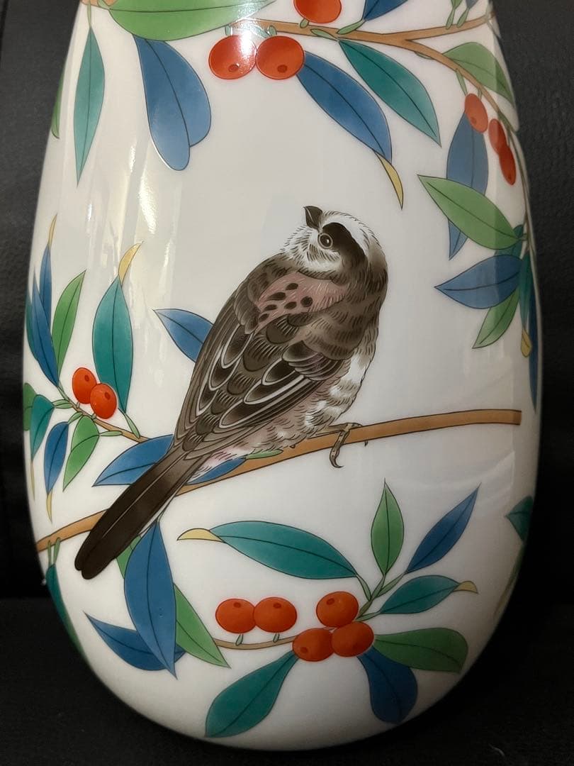 香蘭社 最高級 野鳥 花瓶