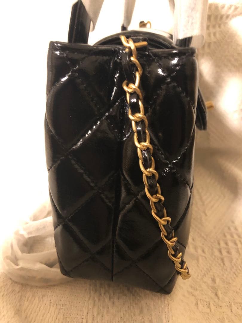 CHANEL ノベルティ キャビアスキン ショルダーバッグ ミニバッグ ブラック
