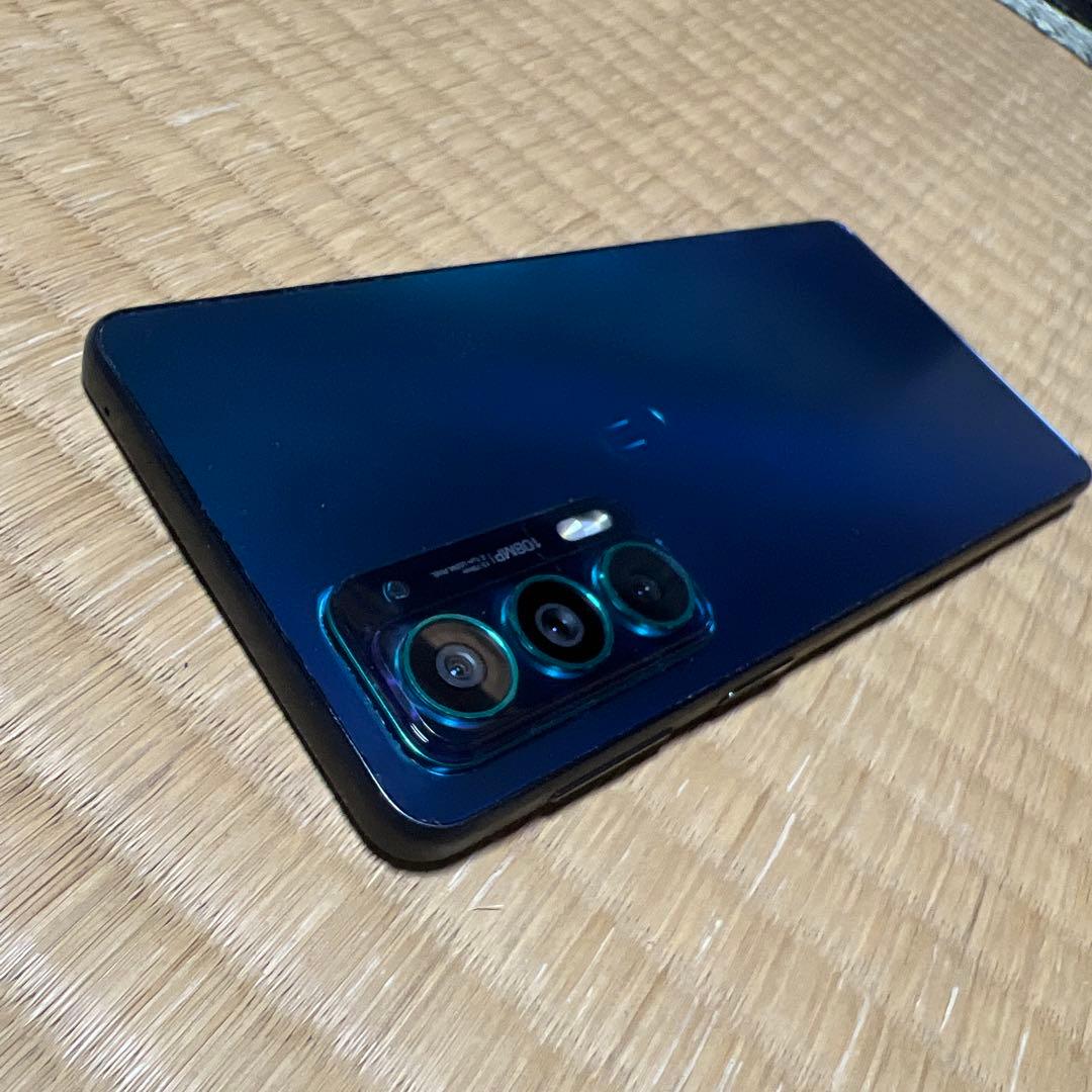 Motorola edge 20 ブルー android13 ケース付き 訳あり