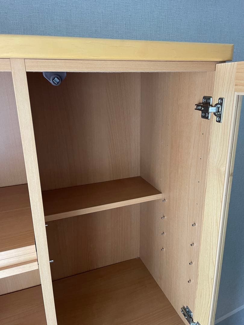 ベルメゾン　ナチュラルウッド　本棚　書棚　ブックシェルフ　キャビネット　飾り棚