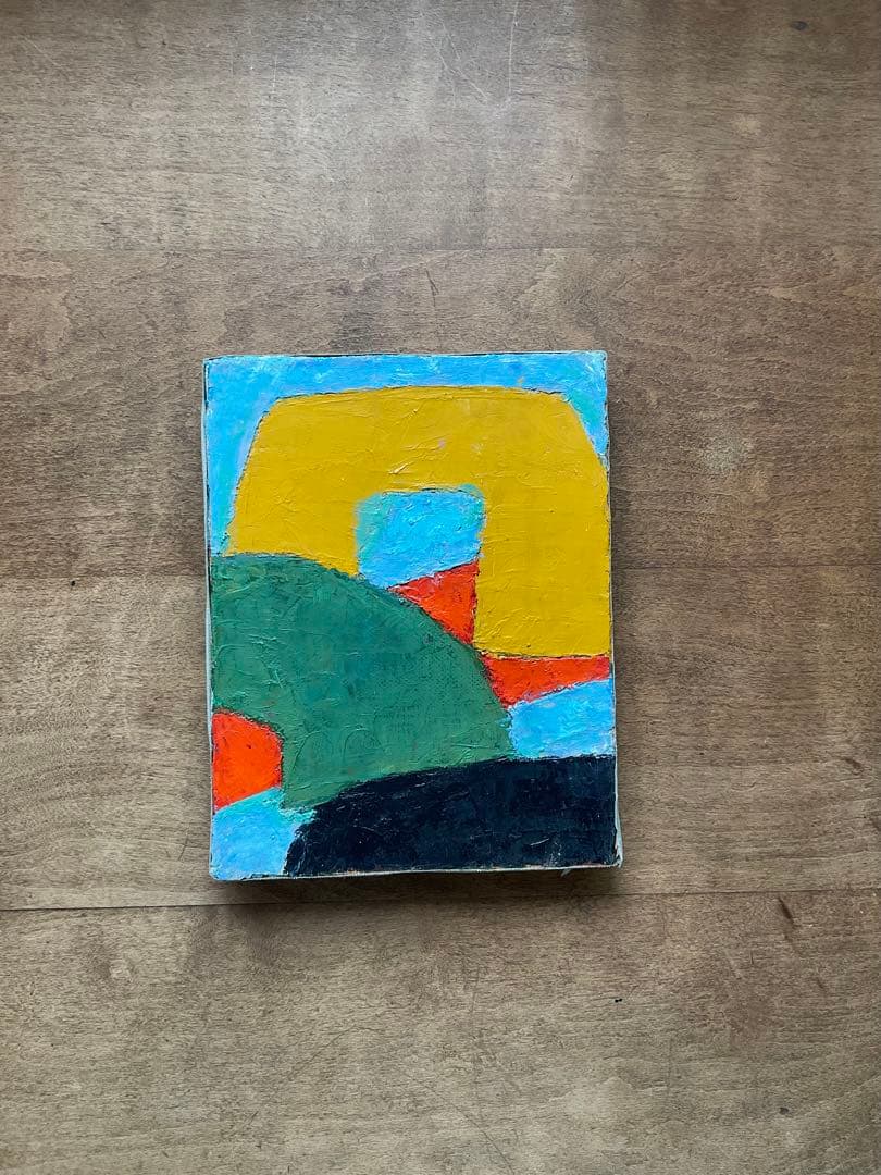 【清水義光作品】油絵　抽象画　絵画　No.3 縦14cm× 横18cm