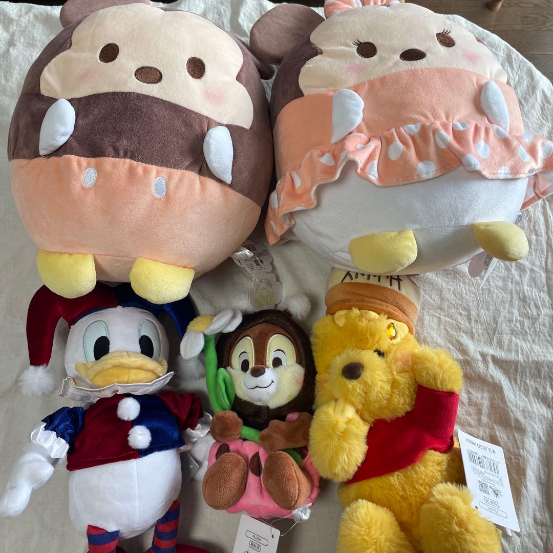 ディズニーストア春まつりくじ　5点　 ディズニー チップ　ドナルド　ぬいぐるみ