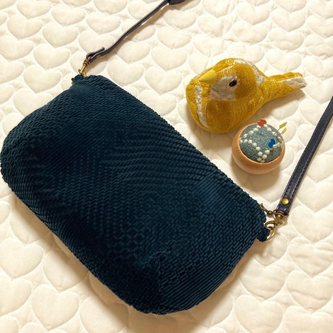 737 ランドパズルのショルダーバッグ　land puzzle ★レア★紺色