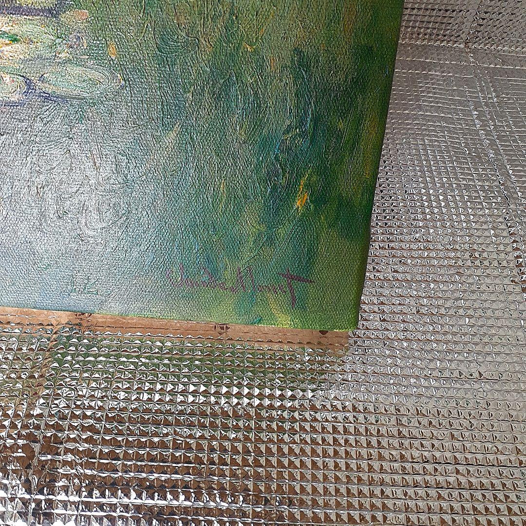 睡蓮の油絵　water lilies