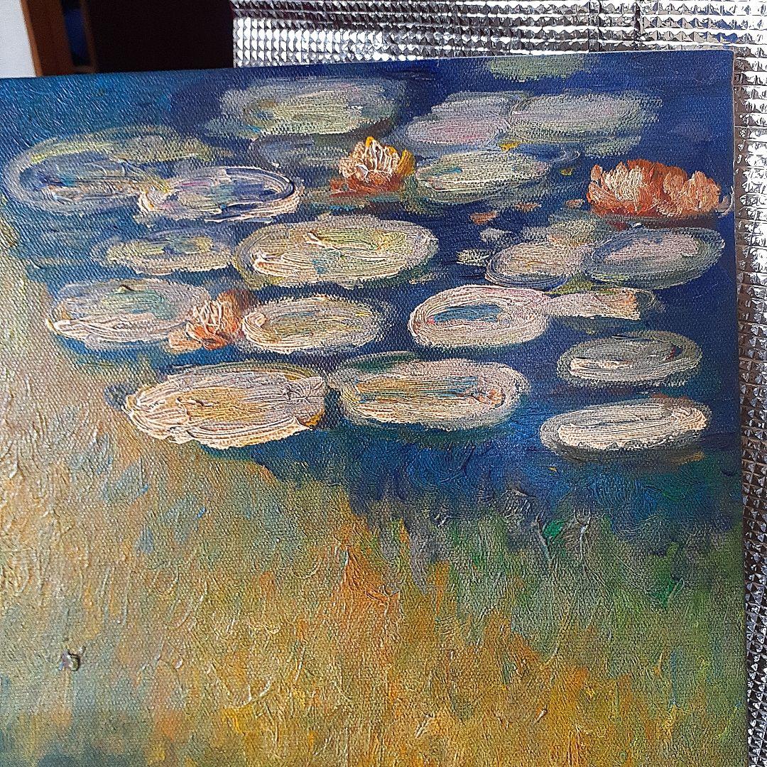 睡蓮の油絵　water lilies