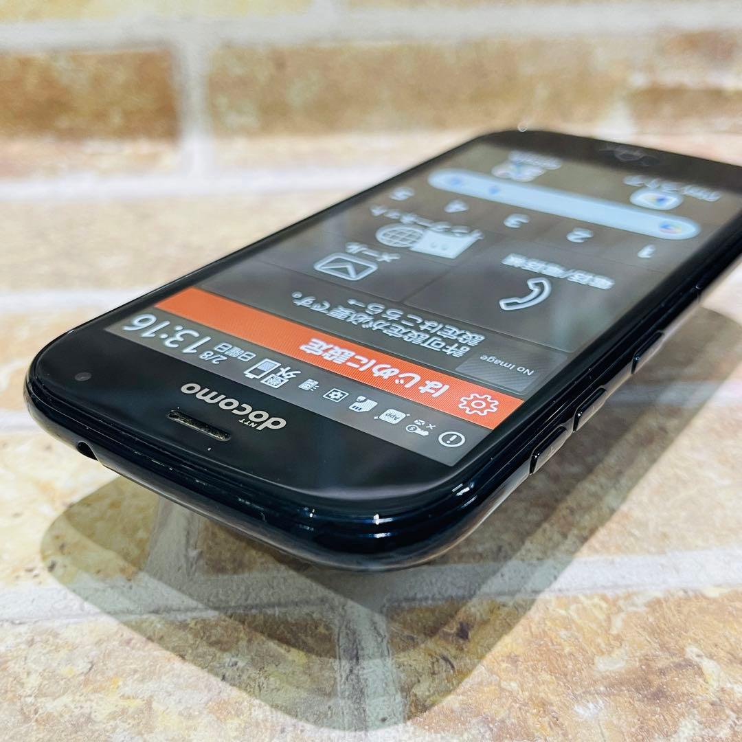 SIMフリー らくらくスマートフォン me 32GB ブラック 電池良好