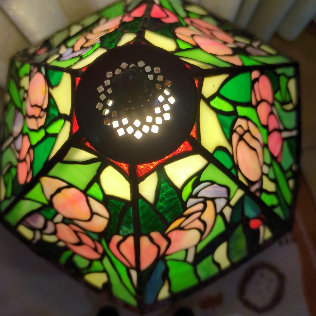ハンドメイド ステンドグラス　ティファニーランプ　チューリップ