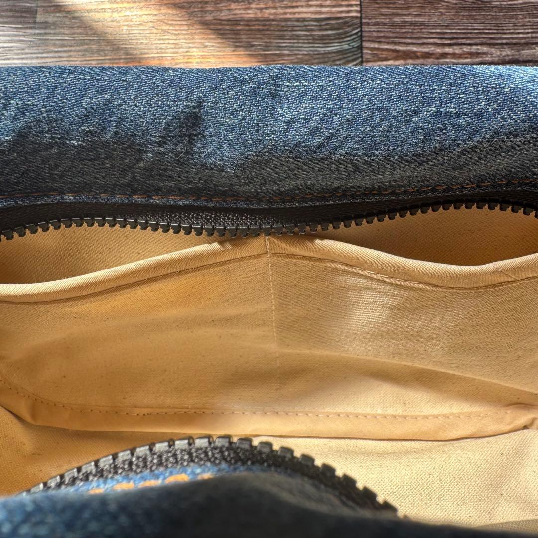 デニムリメイク スクエア boxショルダーバッグ ハンドメイド