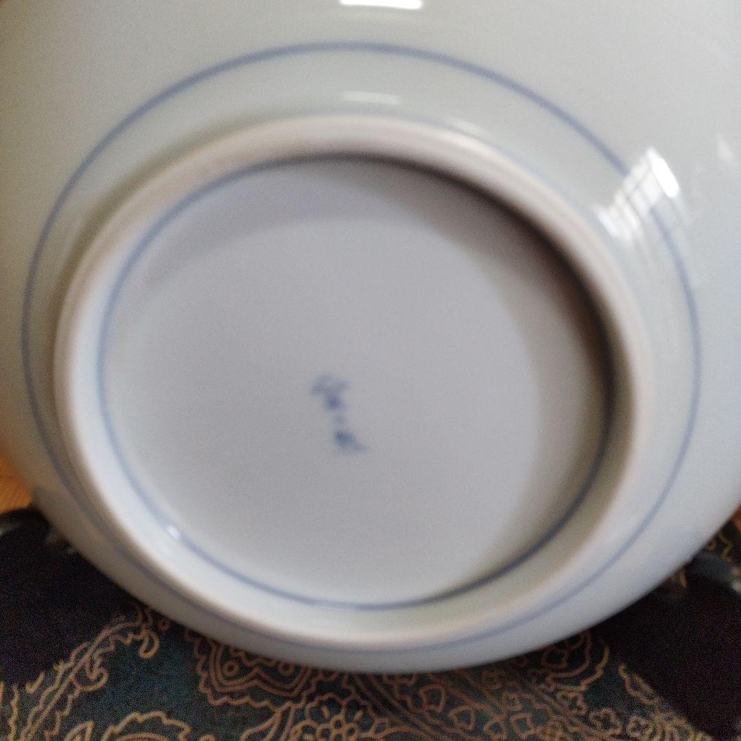 【729】深川製磁　牡丹金ミル平皿