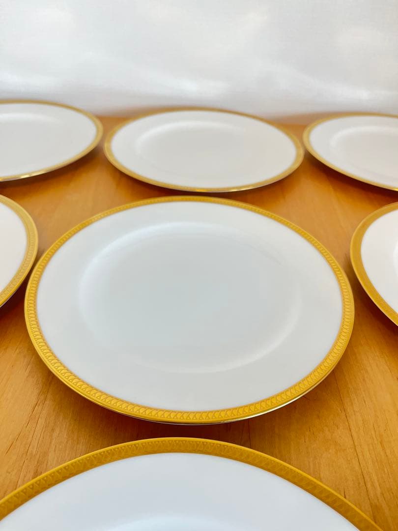 ☆カナ5　訳あり特価品6枚セット　大倉陶園　片葉金蝕