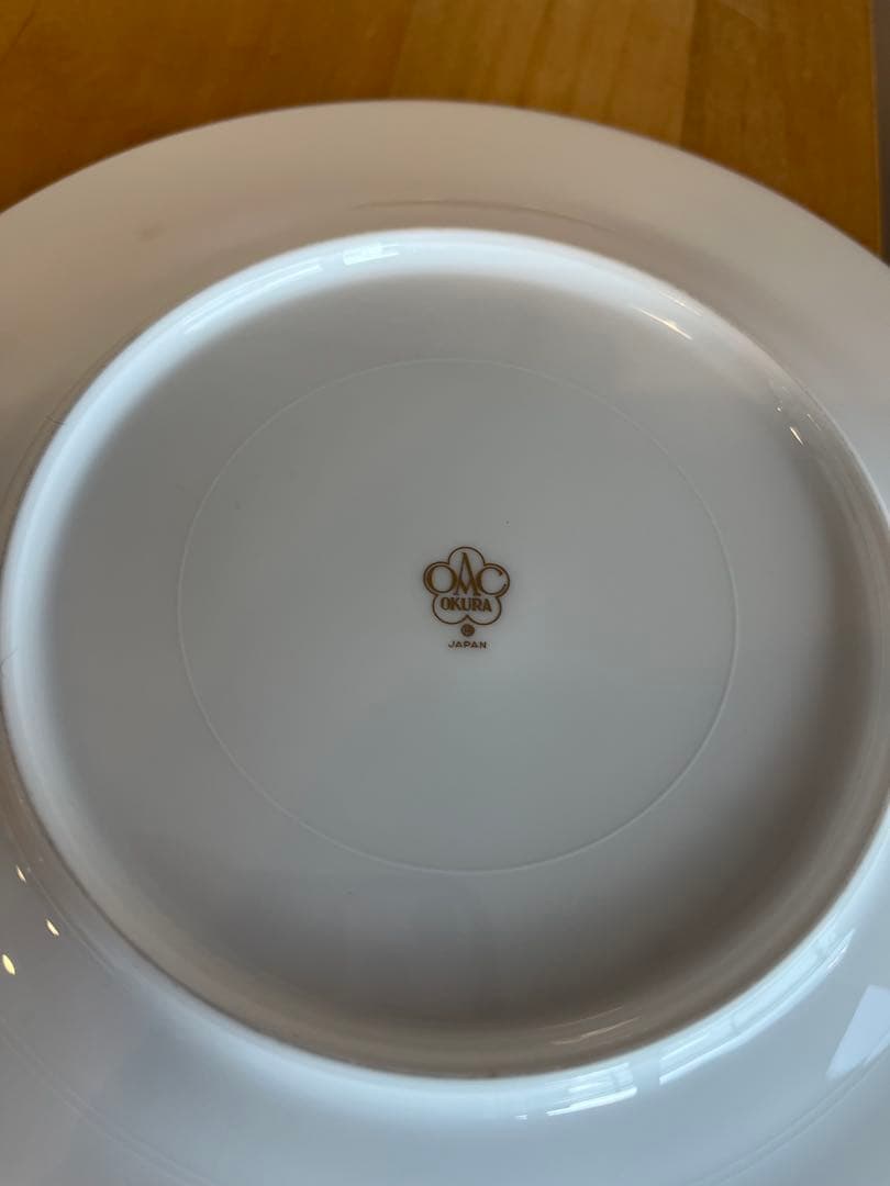 ☆カナ5　訳あり特価品6枚セット　大倉陶園　片葉金蝕