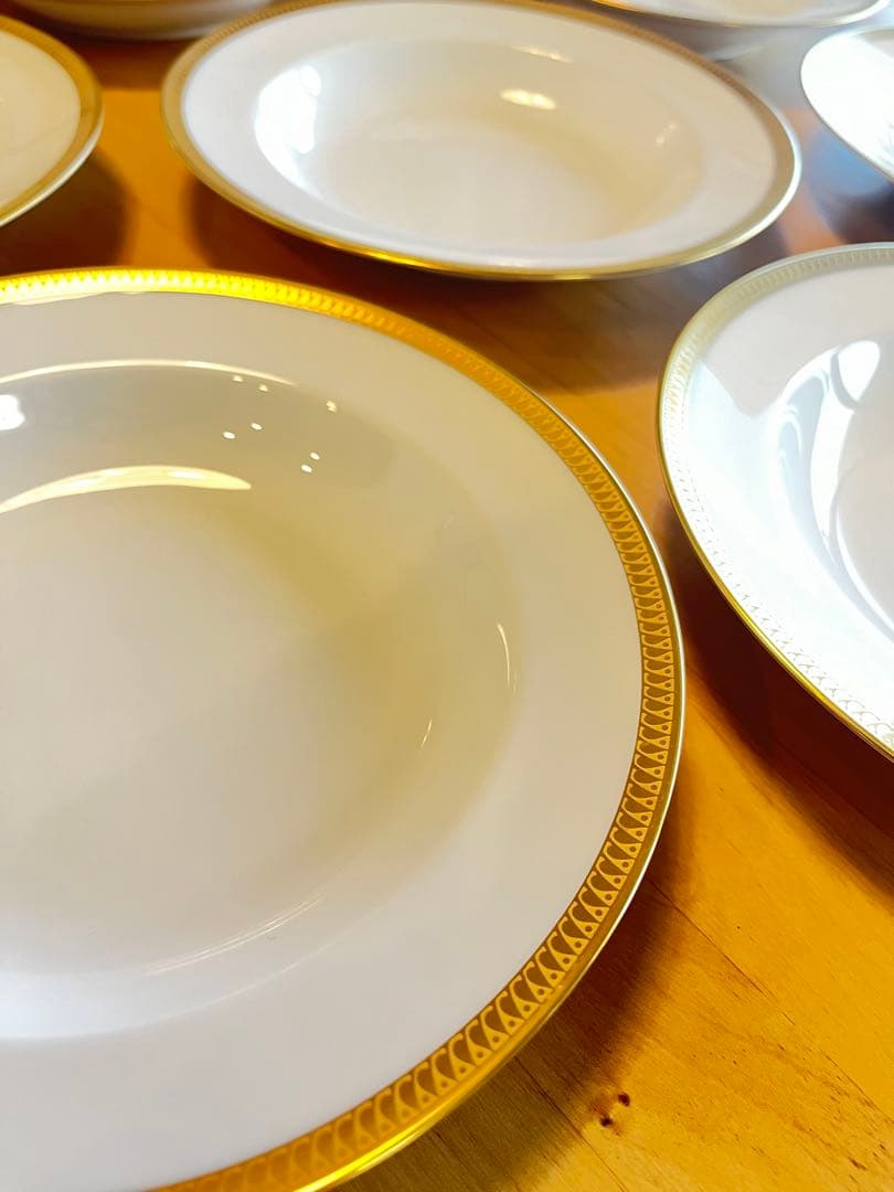 ☆カナ5　訳あり特価品6枚セット　大倉陶園　片葉金蝕