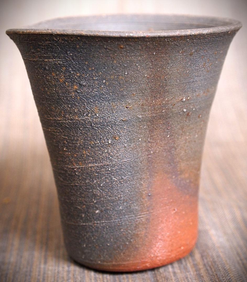 人気作家★中里隆★唐津南蛮麦酒器C★緋色