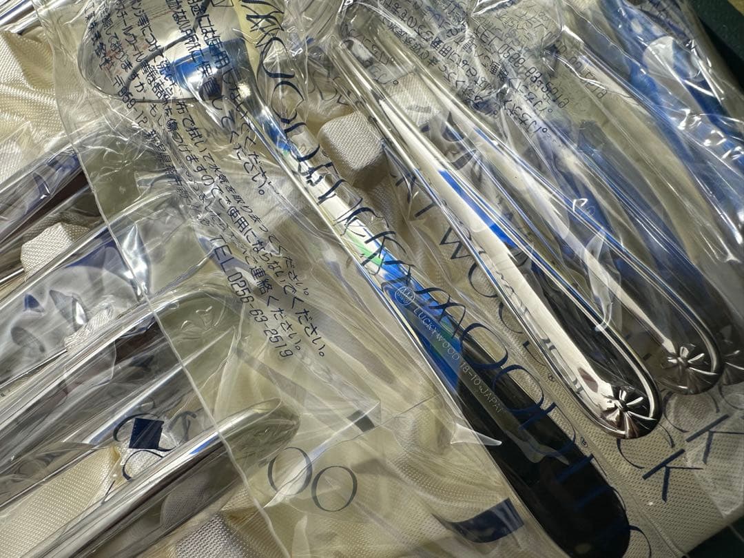 （009）新品未使用　ラッキーウッド　マリエッタ　カトラリーセット5客用40ps