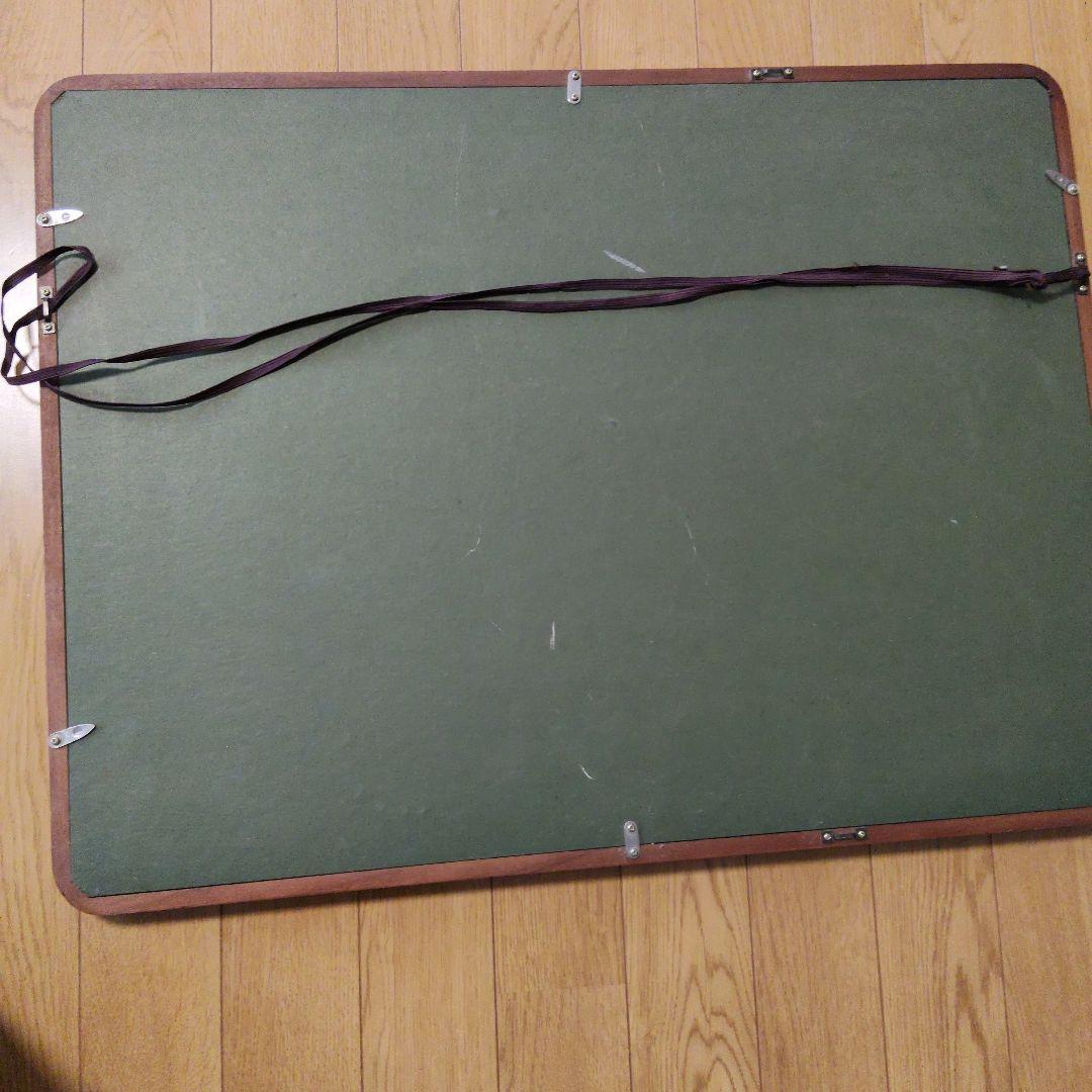 屋根の風景 木版画 木製フレーム付き鳩居堂