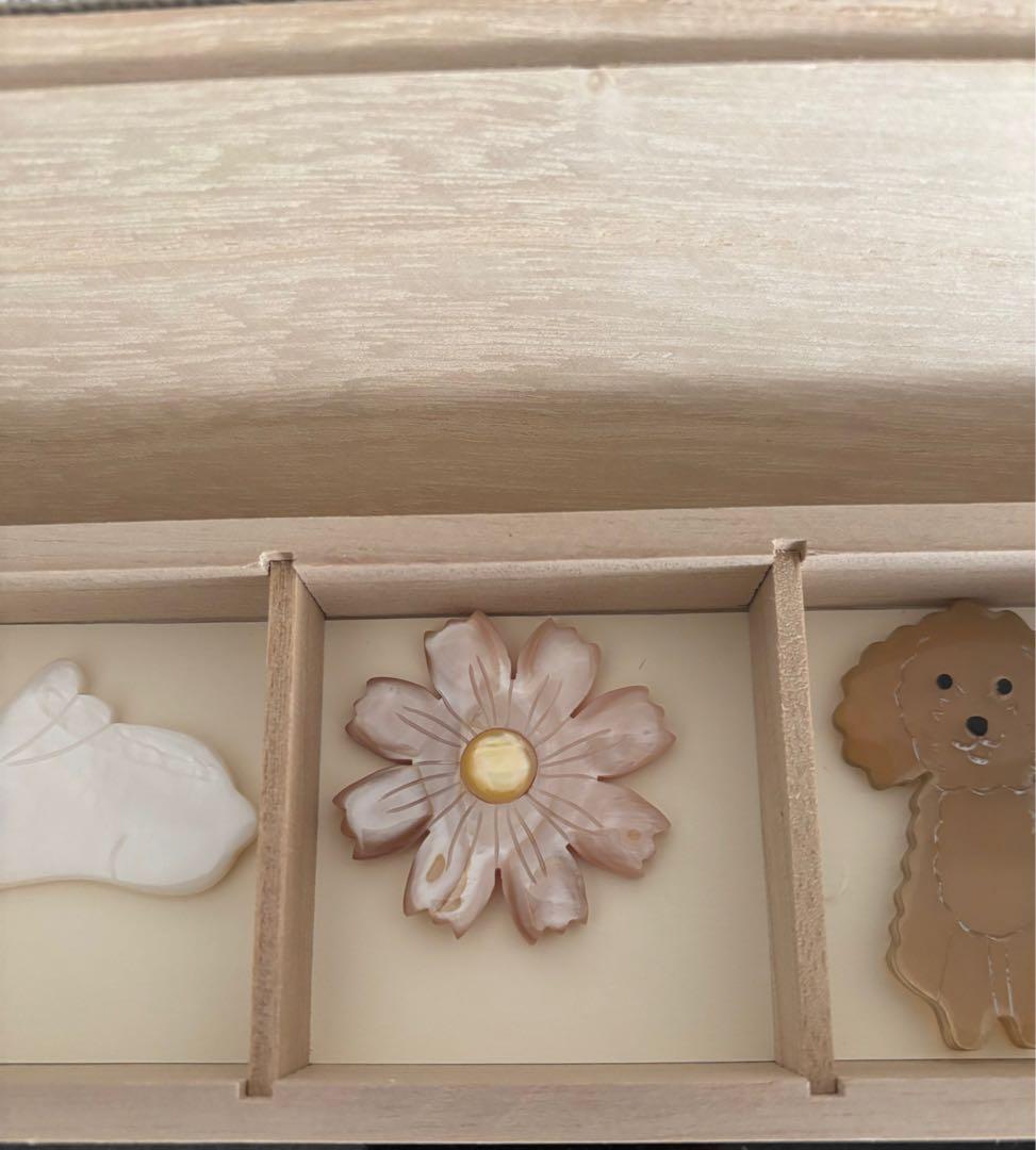 てふ tefu お箸置き 5点セット 真珠貝　ギフト木箱入り