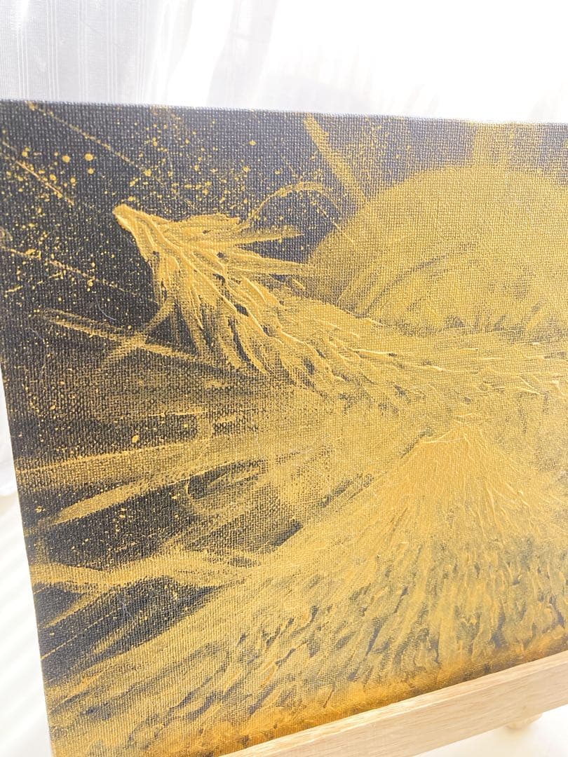 金龍　富士山　黒金　原画　F3号