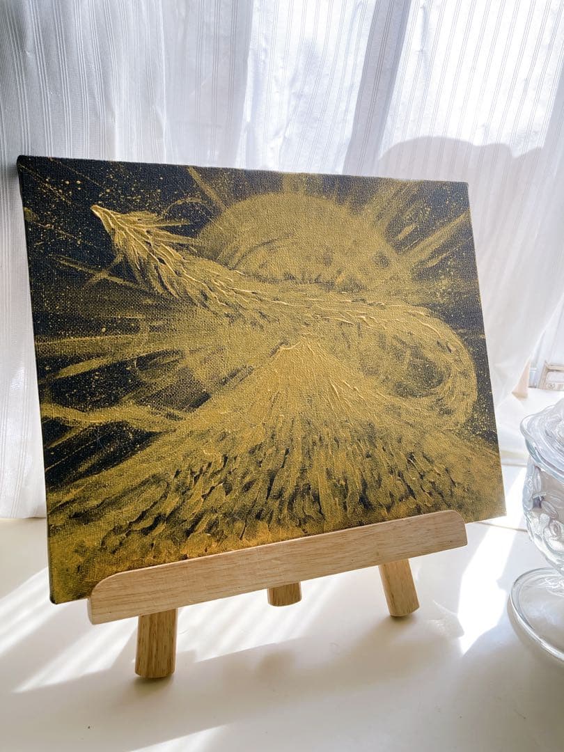 金龍　富士山　黒金　原画　F3号