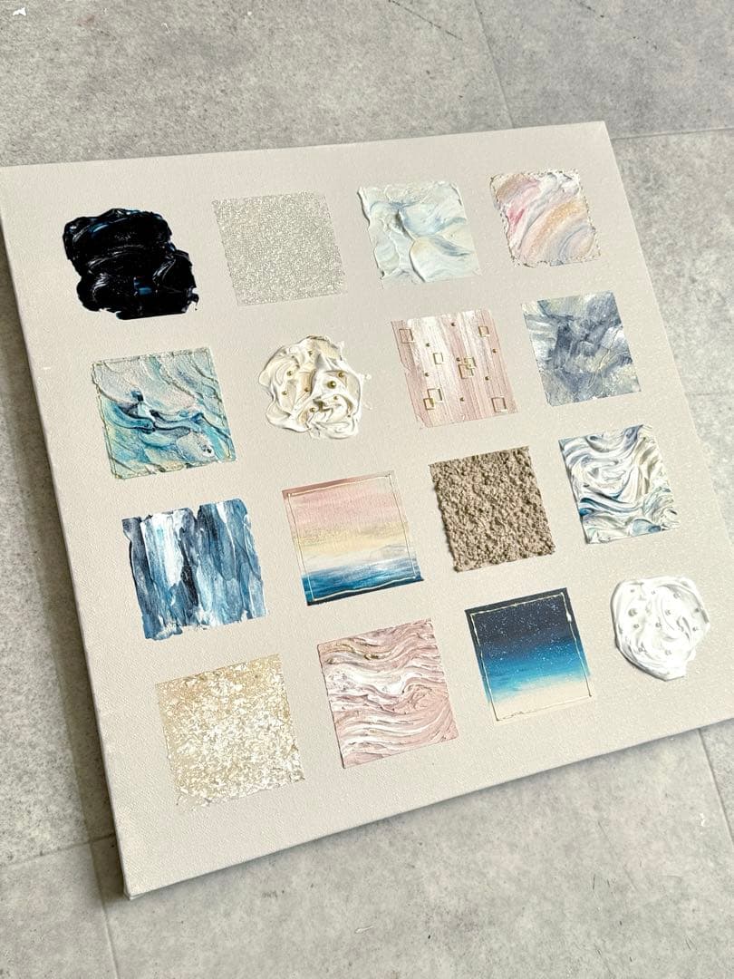 ゆきページアクリル画テクスチャーアートno.144抽象画キャンバスアート