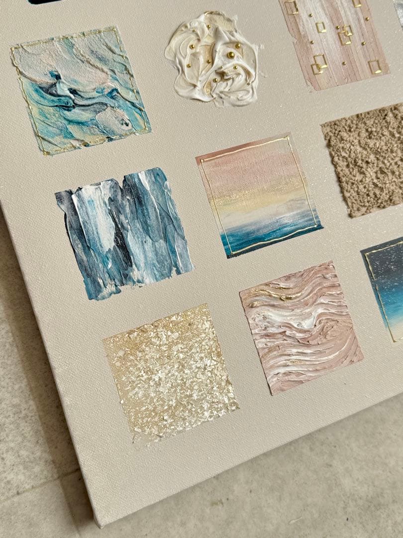 ゆきページアクリル画テクスチャーアートno.144抽象画キャンバスアート