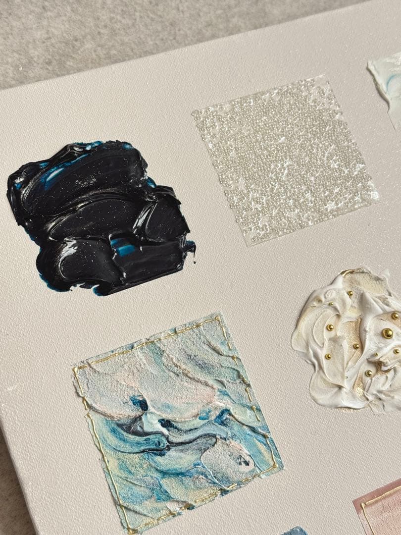 ゆきページアクリル画テクスチャーアートno.144抽象画キャンバスアート