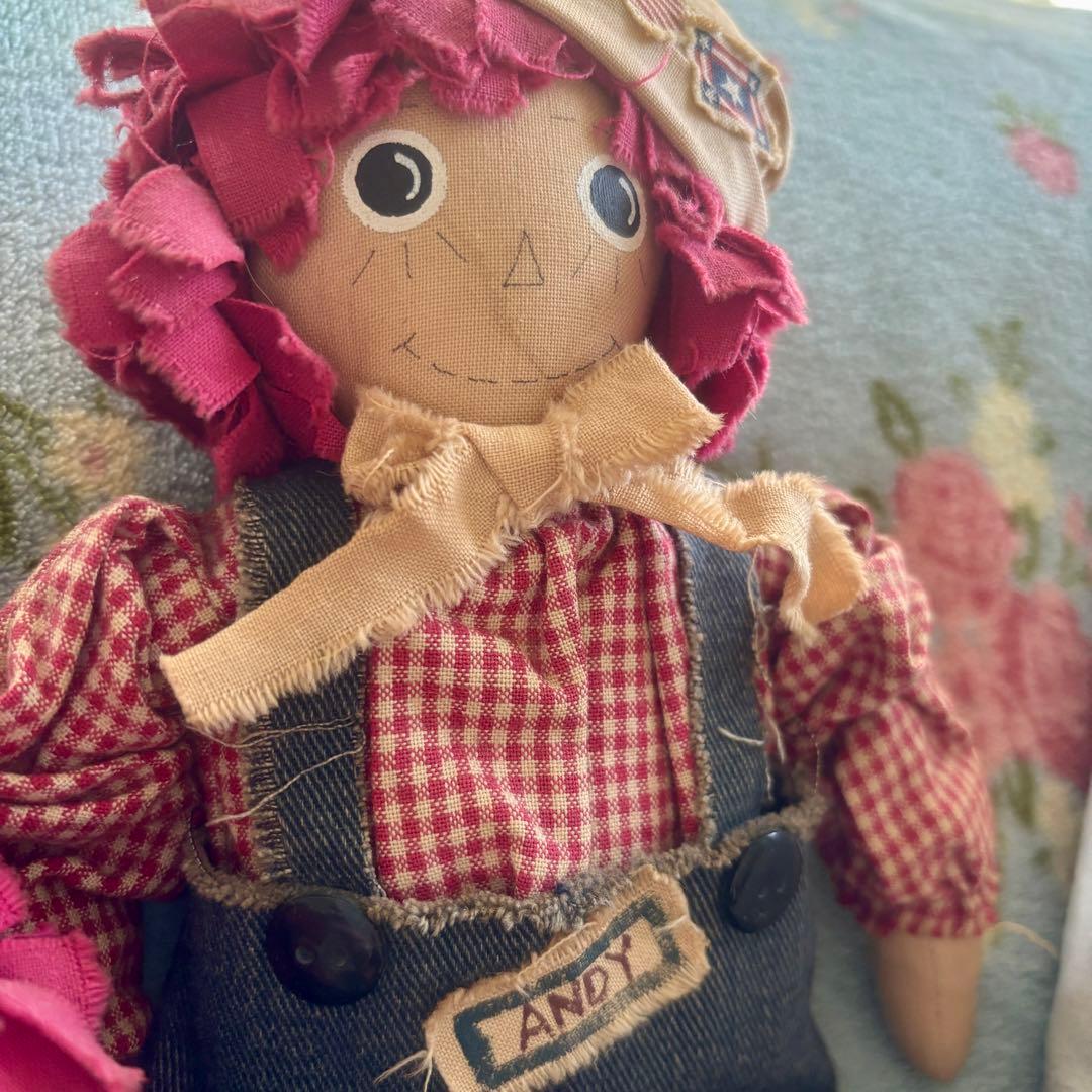 ペアドール　アン&アンディ　ハンドメイド　アンティーク風　アメリカンカントリー