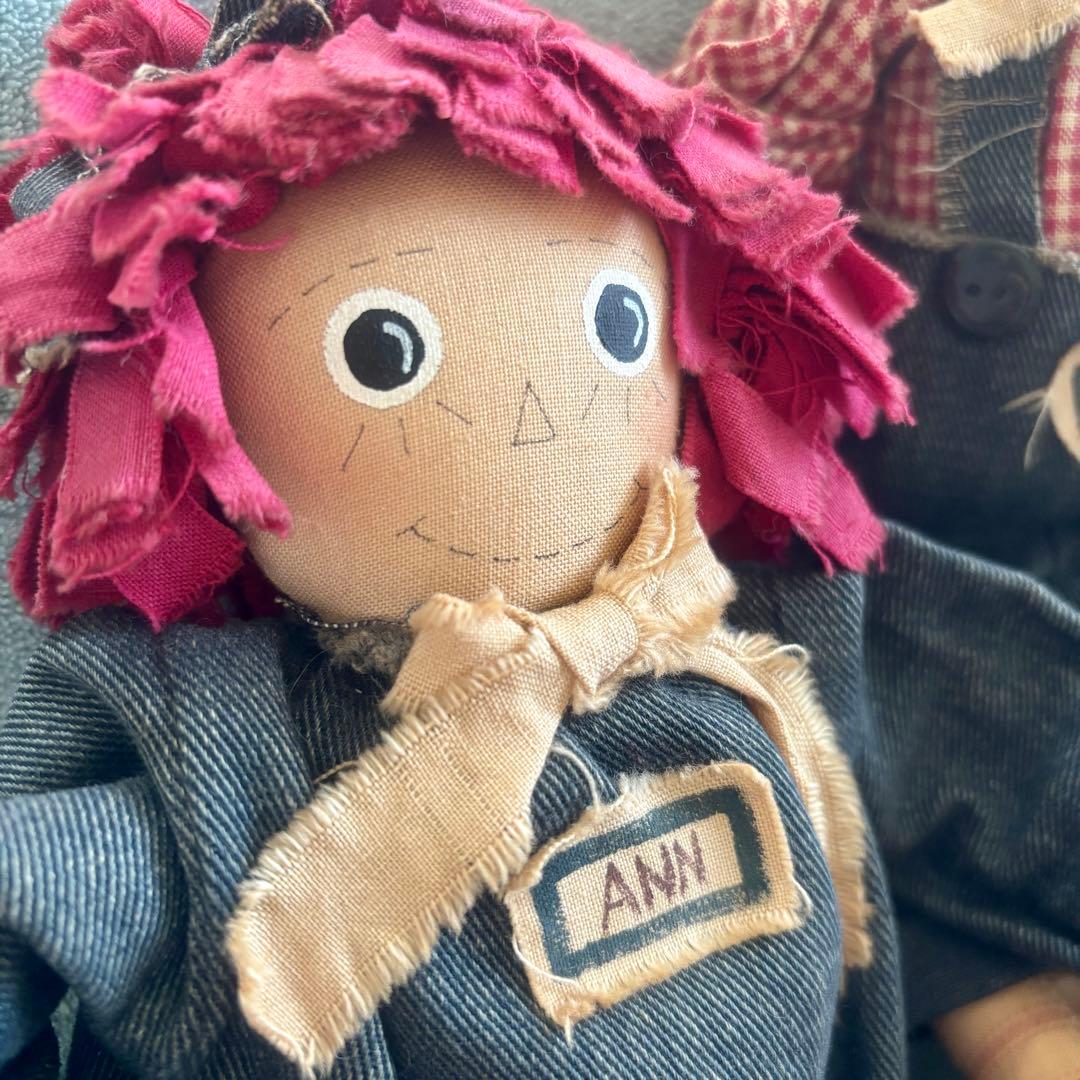 ペアドール　アン&アンディ　ハンドメイド　アンティーク風　アメリカンカントリー