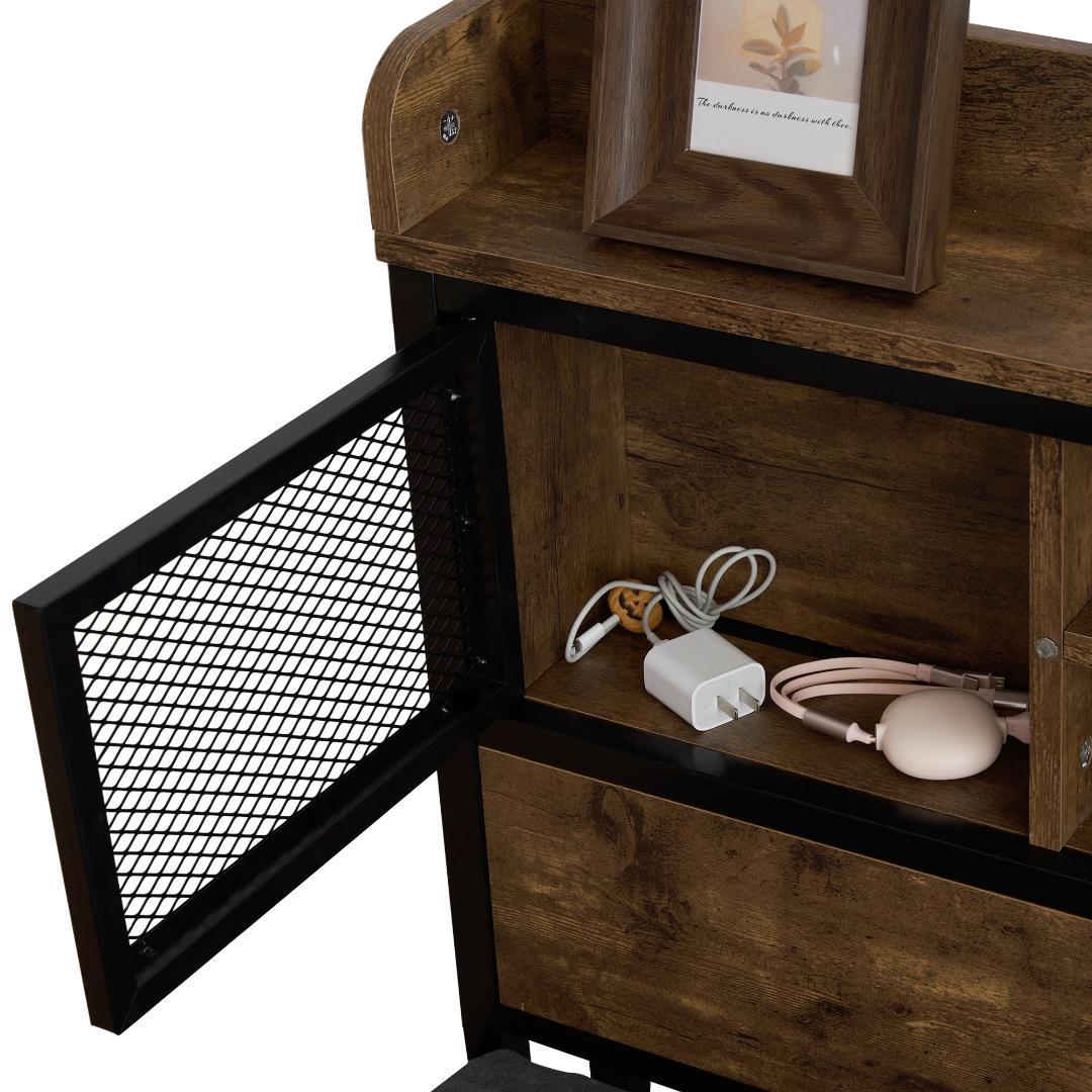 D ベッドフレーム ダブル ダブルベッド パイプベッド コンセント付き 宮付